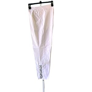 JM Collection White Chinos Relaxed Fit with black and white trim… Size medium